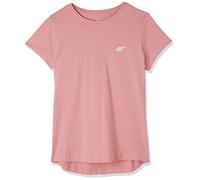 4F Girl's T-Shirt JTSD001 T-Shirt, Light Pink, 140 für Mädchen, Helles Pink, 140 CCM