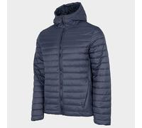 4F Herren Steppjacke Daunenjacke Warme Jacke mit Kapuze Winddicht Herbst Winter Dunkelblau XXL