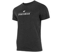 4F Herren T-Shirt File, Dunkelgrau meliert, M