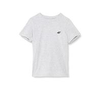 4F JUNIOR Jungen T-Shirt Jtsm001 T-Shirt-Ordner, kalt-hellgrau Melange, 134 cm, Cold Light Grey Melange, 134 cm