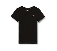 4F JUNIOR T-Shirt F1110 Deep Black 158 für Mädchen, Tiefschwarz, 158 cm