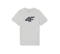 4F Kind Tshirt M0796 Kurzarm Shirt, Cold Light Grey Melange,