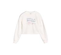 4F Sweatjacke ohne Kapuze Mädchen, Weiß, 140 (9-10 lat)