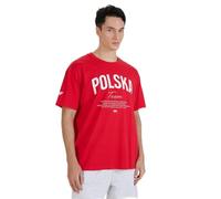 4F Unisex Fan-T-Shirt Polen - Kurzarm Fan-Shirt mit „Polska“ Print & Adler-Logo - 100% Baumwolle, Regular Fit, Rundhalsausschnitt - Sport & Freizeit T-Shirt für Damen & Herren