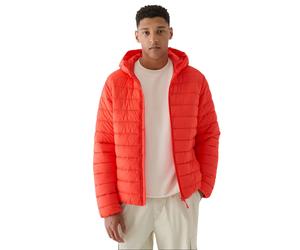 4F Winter-Steppjacke M484 Down Jacket mit Kapuze (wärmend dank Daunenfüllung) orange/rot Herren, Größe XL
