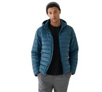 4F Winter-Steppjacke M484 Down Jacket mit Kapuze (wärmend dank Daunenfüllung) tealblau Herren, Größe XL