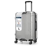 4FLY Aluminium-Rahmen Hartschalen-Reisekoffer Ultraleicht L - Groß 68 cm (69L) - Aufgabegepäck Koffer mit TSA-Schloss, 4 Spinner-Doppelrollen & Aluminium-Teleskopgriff, Trolley Reisegepäck