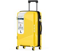 4FLY Leichter Hartschalen-Reisekoffer L - Groß 64 cm (61L) - Trolley Koffer mit TSA-Schloss, Doppelrollen, Aluminium-Teleskopgriff & Doppelreißverschluss, Aufgabegepäck Reisegepäck