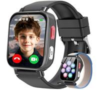 4G Smartwatch für Kinder GPS, Kinder Watch Uhr Telefon mit Videoanruf und Voice Chat, WiFi, SOS, Schrittzähler, Wecker, Spiele, Kindergeschenke Armbanduhr Uhr für Mädchen Jungen ab 4, Schwarz