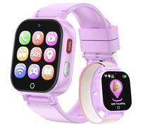 4G Smartwatch Kinder mit Videoanruf, GPS, SOS, Voice Chat, IP68 Wasserdicht, Schulmodus, Schrittzähler, Wecker, Lernspiele, Kinderuhr Geschenk für Jungen und Mädchen 4-12 Jahren (Violett-8A)