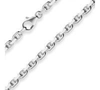 4mm Ankerkette diamantiert Silberkette Collier Halskette aus 925 Silber 60cm