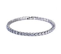 4mm kubische Tennisarmbänder Iced Out Chain Kristall Hochzeitsarmband für Frauen Männer Gold Silber Farbe Armband