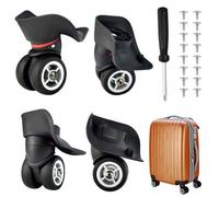 4PCS Luggage Suitcase Replacement Universal Wheels , Luggage Wheels OD 49 mm Swivel Universal Wheels Flexible Rotation for Suitcase Replacement