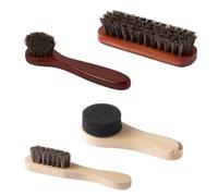 4pcs Schuhputzbürste Schmutzbürste Polierbürste Schuhbürsten Cremebürste Tiegelbürste Schuhbürste Kleiderbürste Auftragebürste Lederbürste putzen Shine Brush für Reinigung Politur Schuhpflege