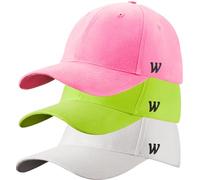 4sold 3 Pack Baseball Cap für Männer Frauen 100% Baumwolle Baseball Cap Sport Casual Einfarbig Sonnenhut Hüte Messing Polo Stil Klassisch, Farbset 14, One Size
