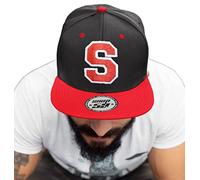 4sold ABC Rot Schwarz Cap Snapback Cappy Caps Mütze Aufschrift Beanies Basecap CRO (S)