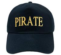 4sold Herren Kinder Kapitänsmütze Weiss Army Military Baseballmütze Security Cap Captain Ancient Mariner Captain Cabin Boy Crew Yachting Inschrift Schriftzug Gold (Pirate, Erwachsene)