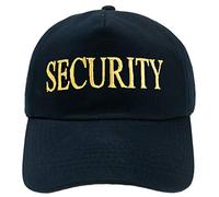 4sold Herren Kinder Kapitänsmütze Weiss Army Military Baseballmütze Security Cap Captain Ancient Mariner Captain Cabin Boy Crew Yachting Inschrift Schriftzug Gold (Security, Erwachsene)