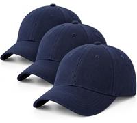 4sold Vorteilspack 3er Set Basecaps - Unisex Baumwolle Kappe für Herren & Damen, schlicht ohne Logo, verstellbar, atmungsaktiv & leicht, Sommermütze für Freizeit, Outdoor, Urlaub & Sport - spare mehr