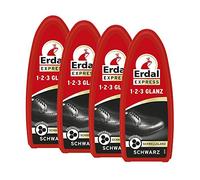 4x Erdal Express 1-2-3 Glanz Schwarz - Schwamm - mit Bienenwachs