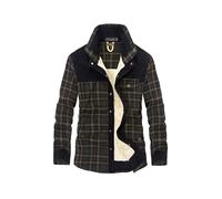 (4XL-schwarz) Stilvolle karierte Herrenjacke: Modische, bequeme und warme Business-Casual-Oberbekleidung