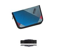 4YOU Igrec stabiles Zipper Pencilcase red blue squared 648