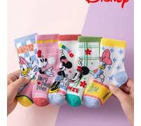 5/1 Paar Disney Prinzessin & Minnie Maus Spitzenbesatz Socken, süße Herbst/Winter Mädchen Elsa & Minnie Kniestrümpfe, atmungsaktive koreanische Cartoo