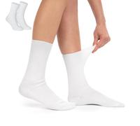 5, 10 oder 20 Paar Herren Damen Socken- 100% BAUMWOLLE Gesundheitssocken Komfortbündchen, ohne Gummi 35-38, 39-42, 43-46, weiß kochfest, Weiß, 39-42 / 5 Paar