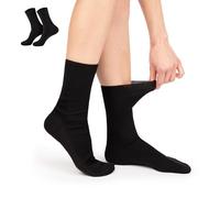 5, 10 oder 20 Paar Herren Damen Socken- 100% BAUMWOLLE Herren Damen Schwarz Gesundheitssocken Komfortbündchen, ohne Gummi 35-38, 39-42, 43-46, 47-49, Schwarz, 35-38 / 20 Paar