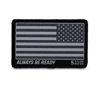 5.11 Tactical Reverse USA Flag Woven Patch, Hook-Back Adhesion, Morale Fabric Badge, Style 81293