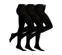 (5-6 Jahre, Schwarz) THMO - THMO - 3er Pack Mädchen Strumpfhose Winter Gefüttert | Thermo Leggings Gestrickt