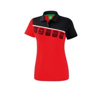 Erima Poloshirt 5-C Damen Rot/Schwarz/Weiß Größe 42