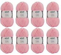 5 GBC2134 GRUNDL-Lisa Premium Uni Yarn-Pack of 8 Balls-Colour Number 05, Wolle Acryl, 1064 Meter