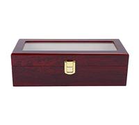 5 Gitter Uhrenbox Aus Holz,Transparente Aufbewahrungsbox Für Uhren, Rutschfestes Uhrengehäuse Mit Schloss Für Juweliergeschäft Und Wohnkultur