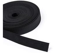 5 Meter Hochwertiges Elastikband, Hosenband, Gummiband, Flachgummi, elastisches Band - schwarz - 20mm