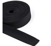5 Meter Hochwertiges Elastikband, Hosenband, Gummiband, Flachgummi, elastisches Band - schwarz - 30mm