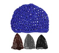 5 netz-strick-haarnetz aus viskose, dicker snood, zum schlafen