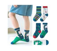 5 Paar Kinder Socken Mid Calf Hoch Ankle Süßes Cartoon Dinosaur Muster Zubehör 1-3 Jahre alt