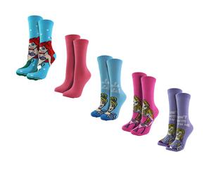 5 Paar Prinzessin Socken für Frauen | Casual niedlich lustig Neuheit Disney Socken | Disney Geschenke - Prinzessin EU 37 - 42