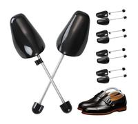 5 Paar Schuhspanner, Schuhdehner aus Kunststoff, Schwarz Verstellbare Metallfeder Schuhspanner Herren für Sportschuhe, Mokassins, hochhackige Schuhe, Freizeitschuhe, Größe 39-47 EU (Männer, Schwarz)