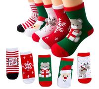 5 Paare Winter Weihnachten Babysocken Frottee Warme Socken für Jungen Mädchen 0-36 Monate Kind Neugeborene Thermo Baumwolle Baby Socken Geschenk zur Babyparty Xmas