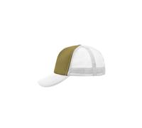 5 Panel Polyester Mesh Cap "MB070" - myrtle beach Olive/White