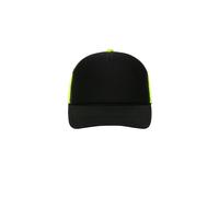 5 Panel Retro Mesh Cap "MB6550" - myrtle beach Black/Neon-Yellow