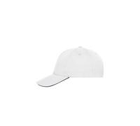 5 Panel Sandwich Cap Bio Cotton "MB6238" - myrtle beach White/Navy