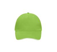 5 Panel Sandwich Cap "MB6526" - myrtle beach Lime-Green/White