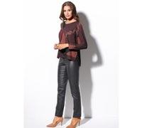 Sheego 5-Pocket-Hose in Leder-Optik 38 anthrazit