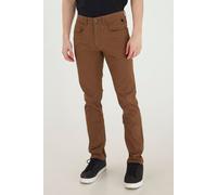 5-Pocket-Hose BLEND "BHSaturn", Herren, Gr. 34, Länge 34, mocca braun, Web, 98% Baumwolle, 2% Elasthan, unifarben, regular fit lang, Hosen 5-Pocket-Hose, Chinohose mit zahlreichen Leder-Logopatches (5