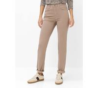 5-Pocket-Hose BRAX "Style CAROLA", Damen, Gr. 38K (19), Kurzgrößen, taupe, Web, 40% Lyocell, 28% Modal, 17% Baumwolle, 12% Elastomultiester, 3% Elasthan, Hosen 5-Pocket-Hose (96927763-19) taupe
