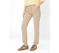 Brax Damen Five-Pocket-Hose Style CAROLA SANDSHELL, Beige, Gr. 42