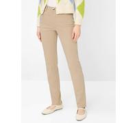 5-Pocket-Hose BRAX "Style CAROLA", Damen, Gr. 46 L (92), Langgrößen, beige, Web, 78% Baumwolle, 18% Lyocell, 4% Elasthan, Hosen 5-Pocket-Hose (40692360-92) beige